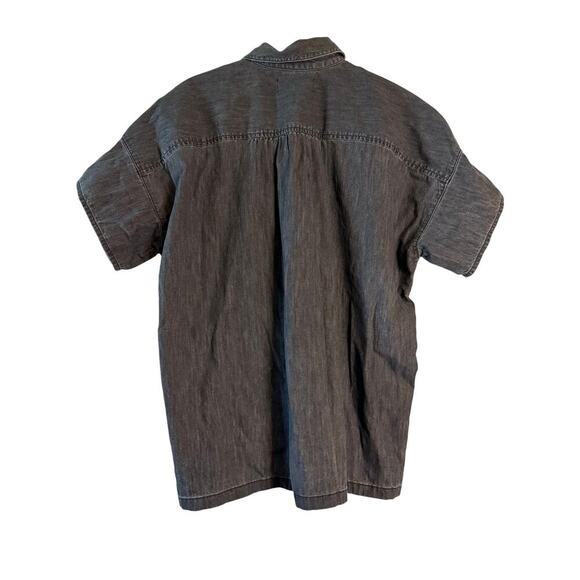 Madewell Button Down Relaxed Lunar Wash Black Denim Shirt Sz XS - Picture 5 of 5